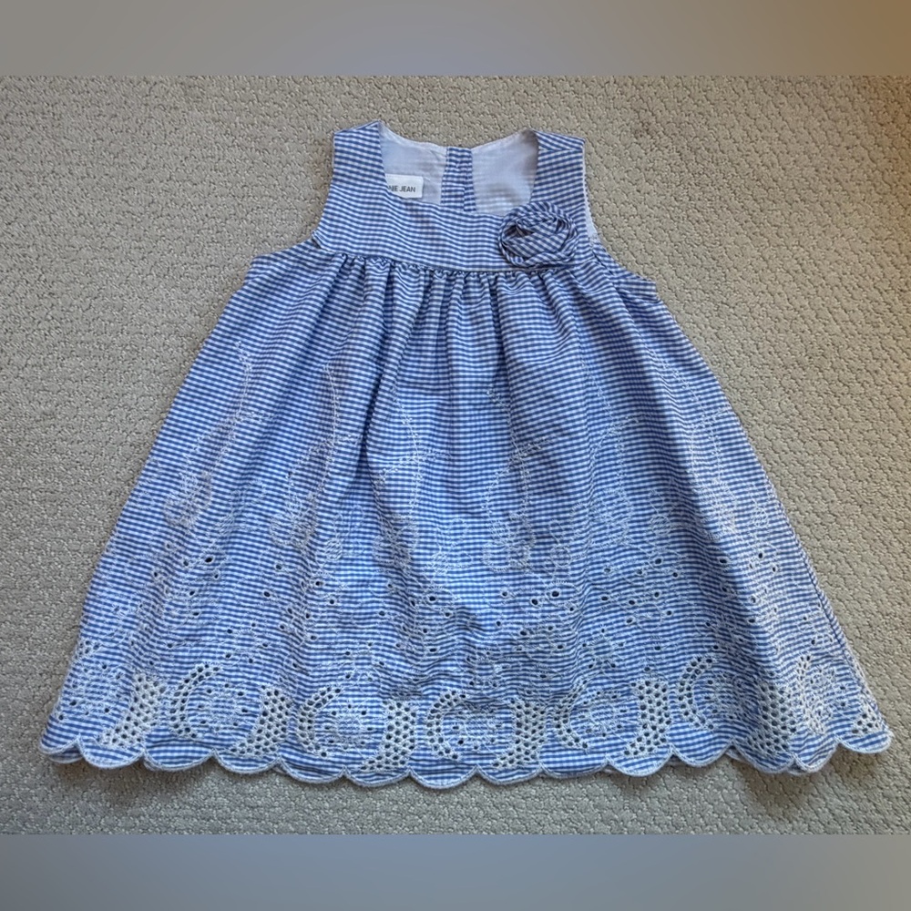 Bonnie Jean Blue and White Gingham Dress